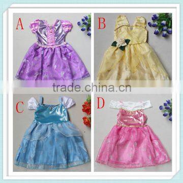 New Cinderella Limited Edition Dresses for Girls Princess Cinderella Party Costume Kids Summer Dress Cosplay Clothes Size 3-10Y