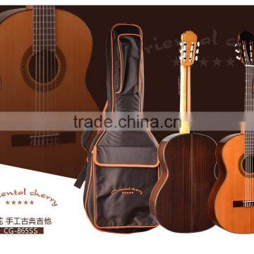 Handmade A+solid cedar&rosewood fingerboard classical with cotton bag guitar
