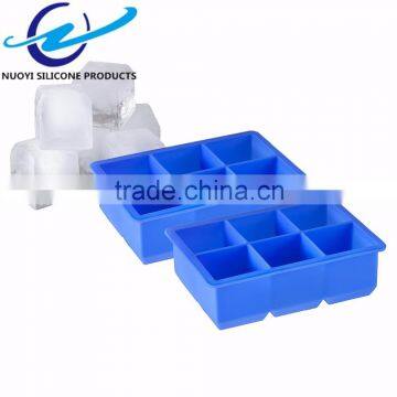 6 Cavities High Quality Large Ice Cube Tray Silicone photo-4