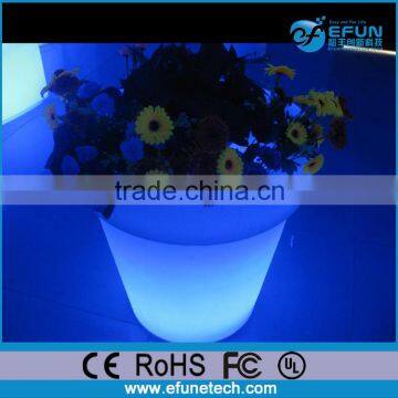 plastic outdoor decorative party wedding furniture illuminated rgb color changing led solar flower pot