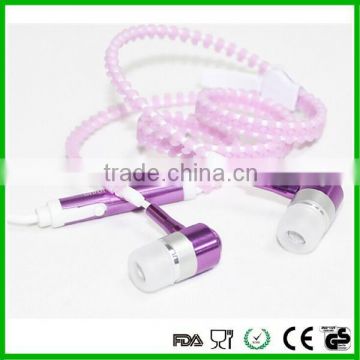 High quality print your logo zipper glow in dark ear cup