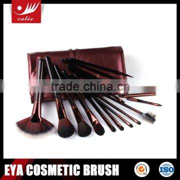 Eya 15pcs Top Selling Nylon Hair Cosmetic Makeup Brush Set with makeup puch