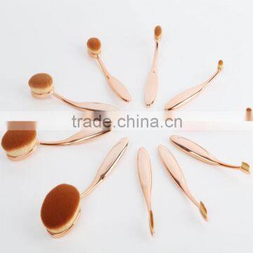 10pcs Oval Make up Brush Cosmetic, Tooth Brush Make up Set