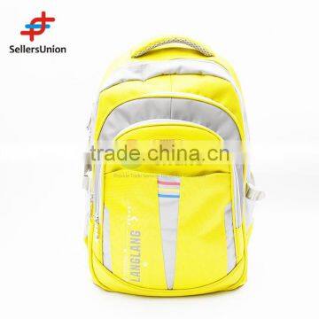 No.1 Yiwu Exporting Commission Agent Wanted Yellow&Grey Sport Backpack