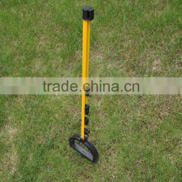 Electric fence fiber reinforced plastic post for polytapes and polyropes