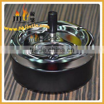 JL-018S Zhejiang jinlin Durable Round Glow in the Dark Metal Ashtray Pocket