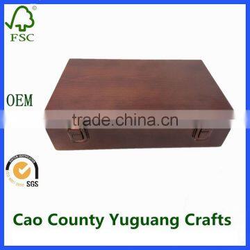 Wooden Home Garden Tool Kit Set Storage Box photo-4