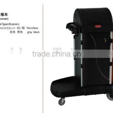 Janitor Cart With Cover, Multipurpose Cover Cleaning Trolley,