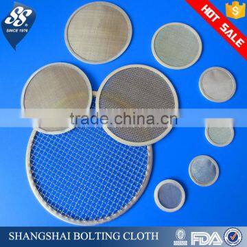 round 100/200/300/500 micron 304 316 stainless steel wire mesh filter disc