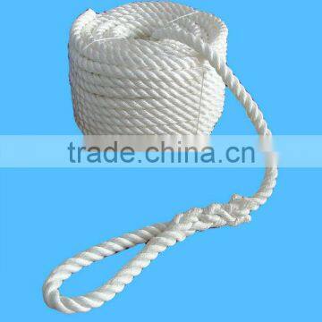 Mooring Rope, Twisted w/ loop, Diam. 12mm Polyester