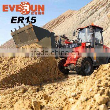 Everun 1.5 Ton Front End Loader Hydraulic Mini Wheel Loader