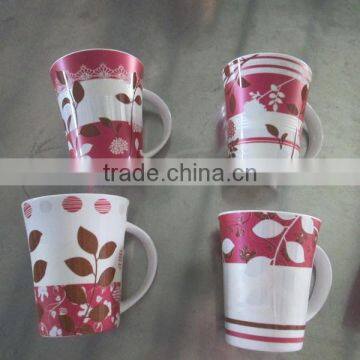 Flower Pattern Coffee Cup Ceramic