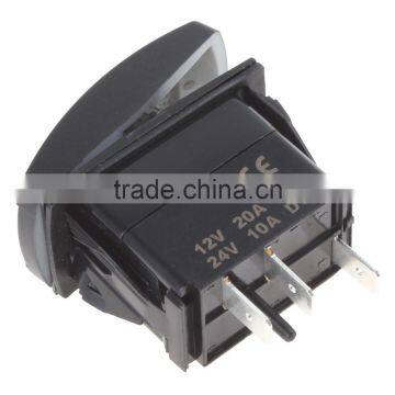 Dual Blue LED Backlit Laser Etched 3-Pin Rear Differential Lock Car Rocker Switch DC 12V 20A / 24V 10A photo-4