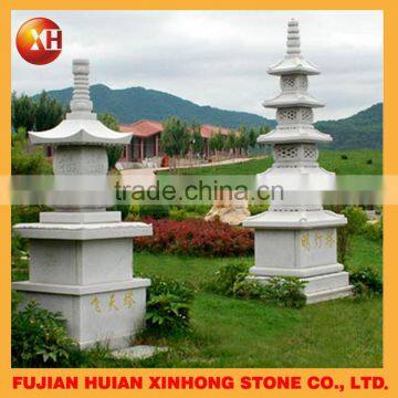 granite japanese stone pagoda lantern in garden for decoration