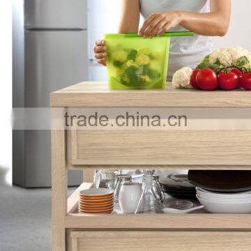 Fresh Vegetable Bag Silicone Food Bag With Zipper Food Freezer Bag photo-2