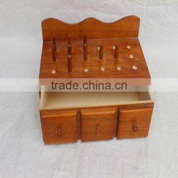 Wardrobe Soft Close Pull Out Pine Wooden Jewelry Drawer photo-5