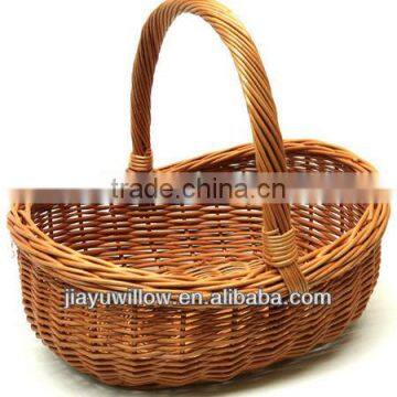 Environmental handicraft picnic basket with handle with handmade