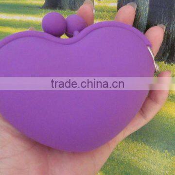 Heart Shape Silicon Wallet For Coin