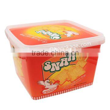 2.5L Rectangular IML Plastic Cookie Box With Printing,Cheap Biscuit Container Packaging Suppliers, Food Grade Big Containers Wit photo-6