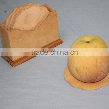 Factory price wholesale natural round wooden drink coaster coffee cup mat