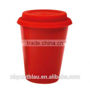 300ml ceramic mug with silicone lid