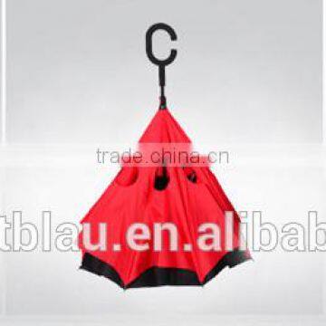 New Car straight upside down reverse umbrella with c handle