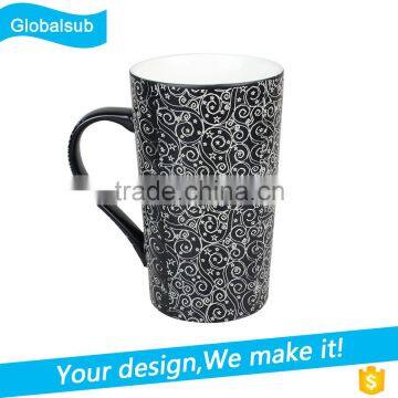 17oz hot water carve color changing sublimation mug cone shape coffee mug