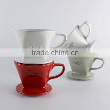 Factory Wholesale Christmas Promotional Porcelain Filter Tool, Ceramic Cone Coffee Dripper photo-6