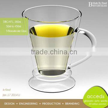 Lower MOQ Borosilicate Glass Coffee Cup With Glass Handle photo-2