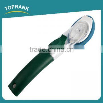 Toprank Detachable Hot Kitchen Liquid Dish Brush Soap Dispenser Bbq Soap Dispensing Dish Sponge Scouring Pad With Sponge photo-3