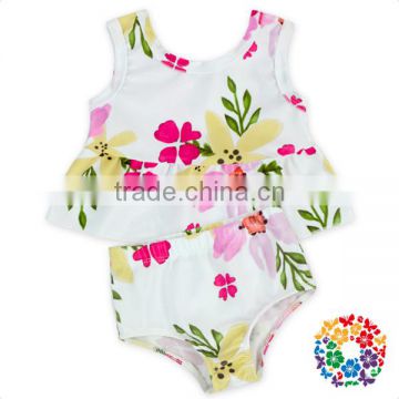 cute floral ruffle top bloomer set baby girls summer bathing suit