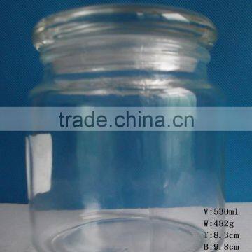 530ml premium glass candle wax sugar jar