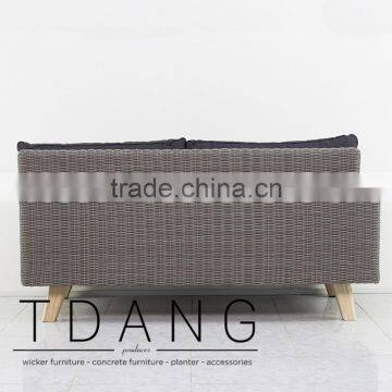 Torguta Right Hand WickerPatio Bench - Poly Rattan Vietnam - Outdoor Conversation Furniture photo-5