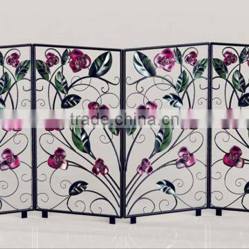 European Restaurant Bedroom Carved Hollow Metal Screen photo-3