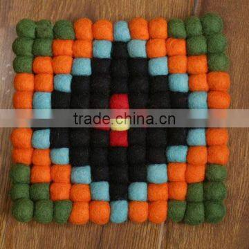 2017 Best Custom Felt Ball Coaster for Drink Tableware photo-3