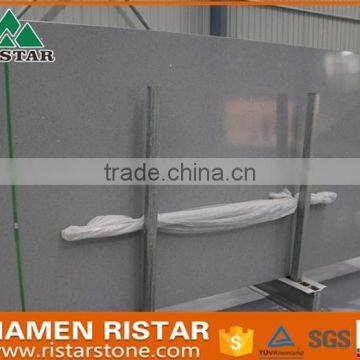 Crystal grey artificial quartz slab and countertop