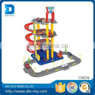 new Track parking garage city set free wheel toy car kids parking lot game toy