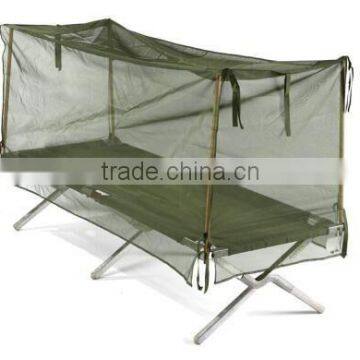 Army Folding Camping Cot Double Oxford Military Bed With Mosquito Net photo-2