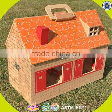 Wholesale Fashion Wooden Girls Doll House Popular Wooden Girls Doll House W06A122 photo-2