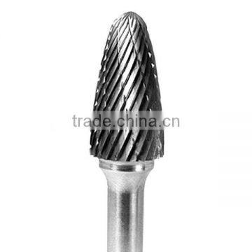 Tialn-coated long shank tungsten carbide rotary file polishing burs of plastic tube packing