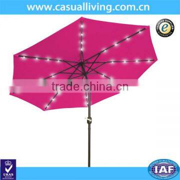 9ft Solar Powdered Patio Umbrellas With Lights