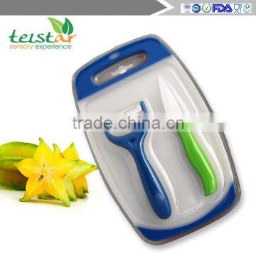 Manufacturers Selling 3 Sets Ceramic Knife With Plastic Cutting Board Combination Suit photo-4