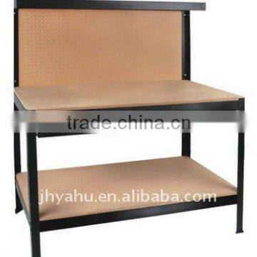 Hot sale and promotion Heavy duty worktable with back and cabinet rivet-fix system workbench