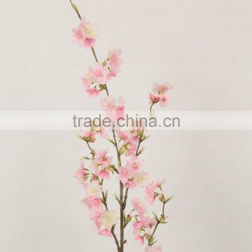 floral artificial decorating wholesale silk cloth cherry blossom