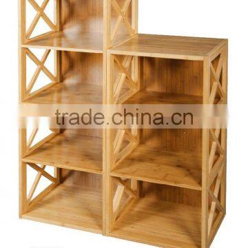 4 Tiers Bamboo Display Shelf Cheap, Hot Selling Shelf Bamboo, Wooden Bamboo Book Rack photo-3