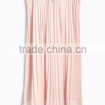 Pink Little Girls Beaded Pleated Back Party Dress HSD8134 photo-3