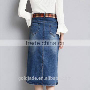2017 Latest Autumn Denim Long Maxi Skirts Womens Skirts photo-2