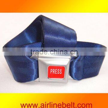 Matt silver car buckle dark blue belts