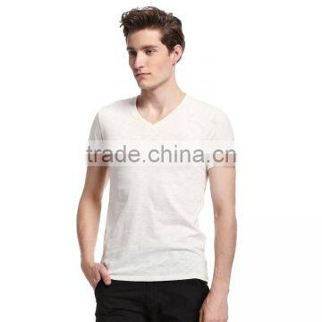 2017 summer new product Custom simple breathable and comfortable men V neck slim T-shirt