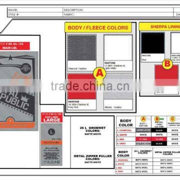2014 Stock Boys / Mens / Big Mens Polyester Winter Sherpa Lined Printed Fleece Jacket /coat photo-2